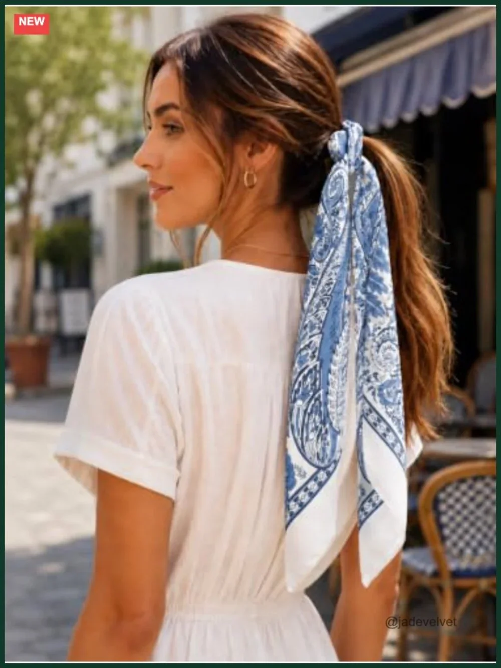 Silk Feel Square Head Scarf 27.5 Inch Hair Wrapping Bandana For Women